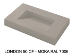 Plan vasque lavabo sur mesure : L 60 à 201 x P 40 à 51 cm, finition lisse mate, 10 couleurs au choix, Anti bactérien, résine Akrytan® teinté dans la masse, Livraison Offerte.